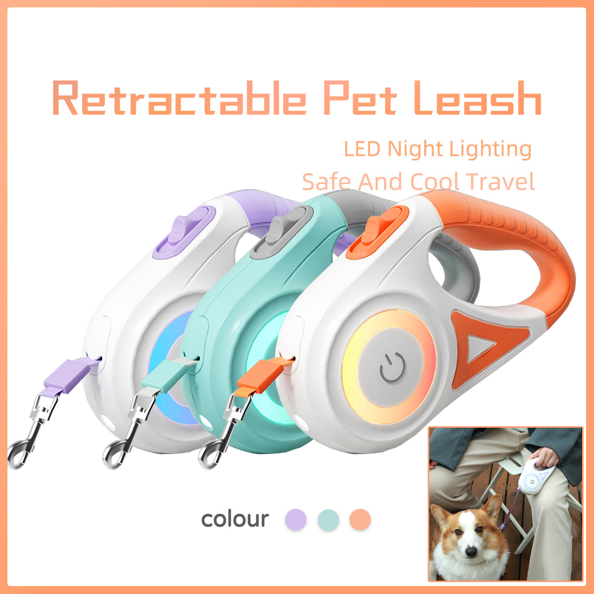Automatic Dog LED Leash