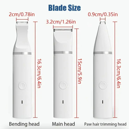 Multi-Use Pet Grooming Kit for Hair & Nail, 1 Set Rechargeable Pet Hair Trimmer with Replaceable Heads, Electric Pet Nail Cutter for Cats & Dogs, Pet Supplies, Dog Nail Clipper, Dog Nail Trimmer, Pet Supplies