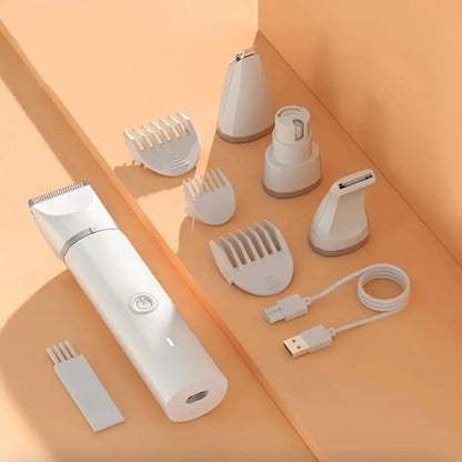 Multi-Use Pet Grooming Kit for Hair & Nail, 1 Set Rechargeable Pet Hair Trimmer with Replaceable Heads, Electric Pet Nail Cutter for Cats & Dogs, Pet Supplies, Dog Nail Clipper, Dog Nail Trimmer, Pet Supplies