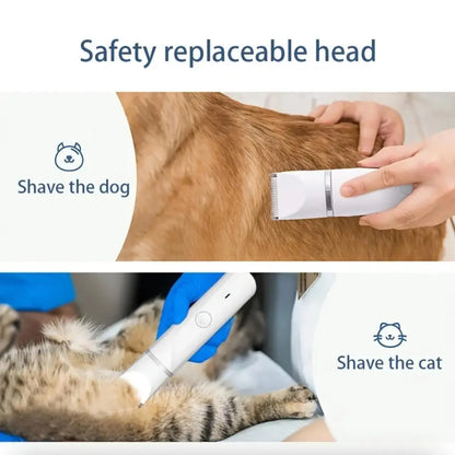 Multi-Use Pet Grooming Kit for Hair & Nail, 1 Set Rechargeable Pet Hair Trimmer with Replaceable Heads, Electric Pet Nail Cutter for Cats & Dogs, Pet Supplies, Dog Nail Clipper, Dog Nail Trimmer, Pet Supplies